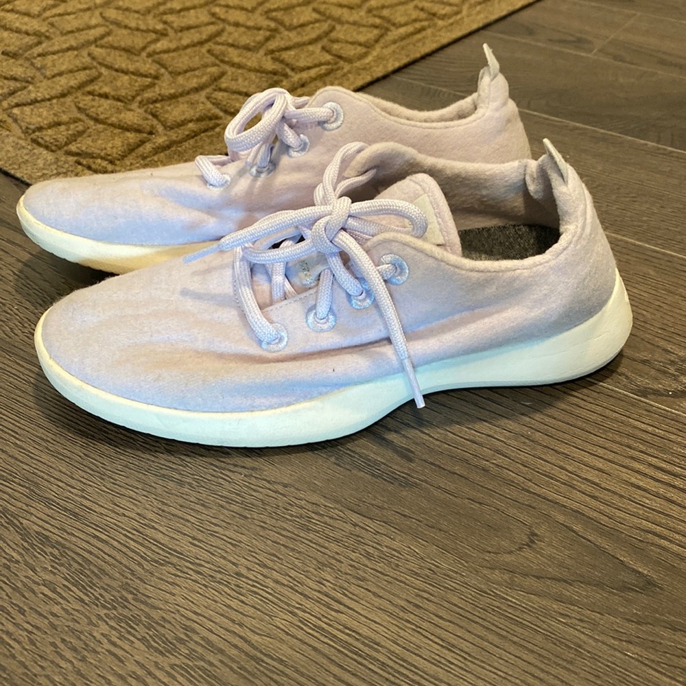 Lilac Allbirds wool runners